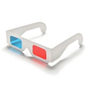 3D Anaglyph Red/Cyan Glasses