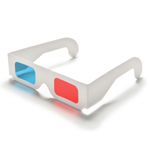 3D Anaglyph Red Cyan Glasses